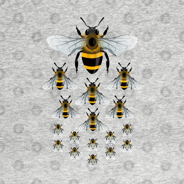 Swarm of bees formation by Ricogfx